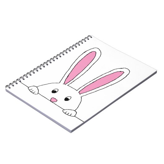 かわいいウサギのクリップアートかわいい動物のバニーアート ノートブック (左側)