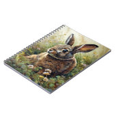 かわいいウサギのクローバー絵画 ノートブック (左側)