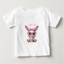 かわいいウサギのコーヒークラブの幼児用Tシャツ - 愛らしい