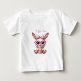 かわいいウサギのコーヒークラブの幼児用Tシャツ - 愛らしい ベビーTシャツ