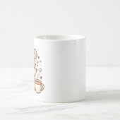 かわいいウサギのコーヒークリップアートマグ コーヒーマグカップ (中央)
