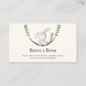 かわいいウサギのスイングが本を持ってくる エンクロージャーカード (正面)