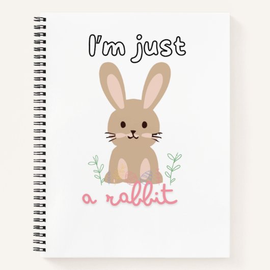 かわいいウサギのスパイラルノート ノートブック (正面)