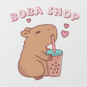 かわいいウサギのタピオカティー ウィンドウサイン (シート)