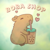 かわいいウサギのタピオカティー ウィンドウサイン (シート3)