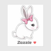 かわいいウサギのドードルスケッチシール シール (シート)