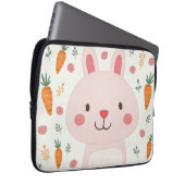かわいいウサギのニンジンのラップトップケース ラップトップスリーブ (正面右)