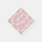 かわいいウサギのニンジン スタンダードカクテルナプキン (角)