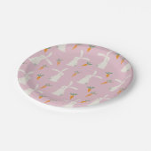 かわいいウサギのニンジン ペーパープレート (アングル)