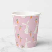 かわいいウサギのニンジン 紙コップ (裏面)