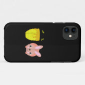 かわいいウサギのハニーバニー 動物好きさんにぴったり Case-Mate iPhoneケース (裏面(横))