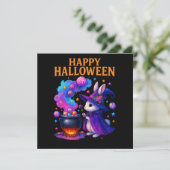 かわいいウサギのハロウィンのグリーティングカード カード (スタンド正面)