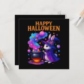かわいいウサギのハロウィンのグリーティングカード カード (正面/裏面インサイチュ)
