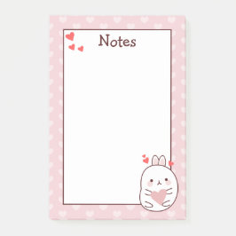 かわいいウサギのハート ポストイット