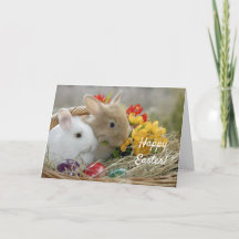 かわいいウサギのバスケット復活祭