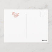 かわいいウサギのバレンタイン葉書 ポストカード (裏面)