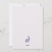 かわいいウサギのパステル卵形フォトイースターカード シーズンカード (裏面)