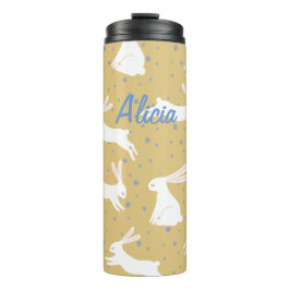 かわいいウサギのパターンデザイン – カスタマイズ可能 タンブラー