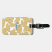 かわいいウサギのパターンデザイン – カスタマイズ可能 ラゲッジタグ (正面横)