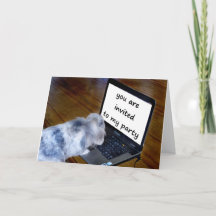 かわいいウサギのパーティー招待状