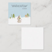 かわいいウサギのホリデー ノートカード (正面/裏面)