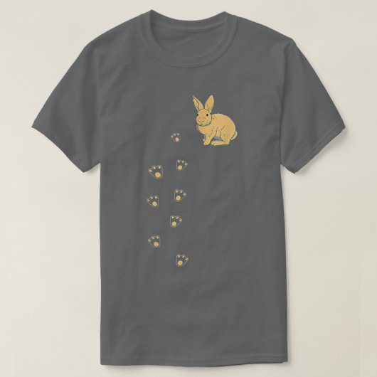 かわいいウサギのポケット復活祭 Tシャツ (デザイン正面)