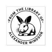 かわいいウサギのラインアート#3図書名 セルフインキングスタンプ (デザイン)