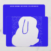 かわいいウサギの冬至の絵 シーズンカード (正面/裏面)