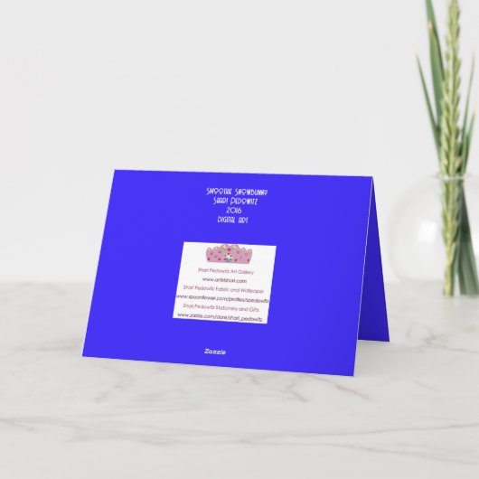 かわいいウサギの冬至カード サンキューカード (裏面)