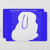 かわいいウサギの冬至 フラット シーズンカード (正面/裏面)