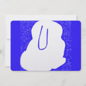 かわいいウサギの冬至 フラット シーズンカード (正面)