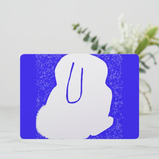 かわいいウサギの冬至 フラット シーズンカード (スタンド正面)