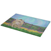 かわいいウサギの動物パレード カッティングボード (角)