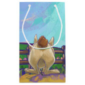 かわいいウサギの動物パレード スモールペーパーバッグ (裏面)