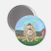 かわいいウサギの動物パレード マグネット (正面/裏面)