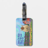 かわいいウサギの動物パレード ラゲッジタグ (裏面縦)