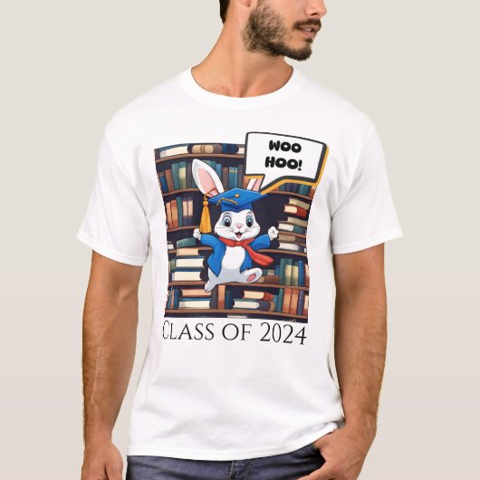 かわいいウサギの卒業Tシャツギフトアイデア Tシャツ (正面)