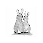 かわいいウサギの友情結婚恋愛の記念日 ラバースタンプ (インプリント)