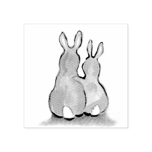 かわいいウサギの友情結婚恋愛の記念日 ラバースタンプ (インプリント)