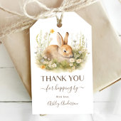 かわいいウサギの女の子の誕生日パーティーギフトタグ ギフトタグ