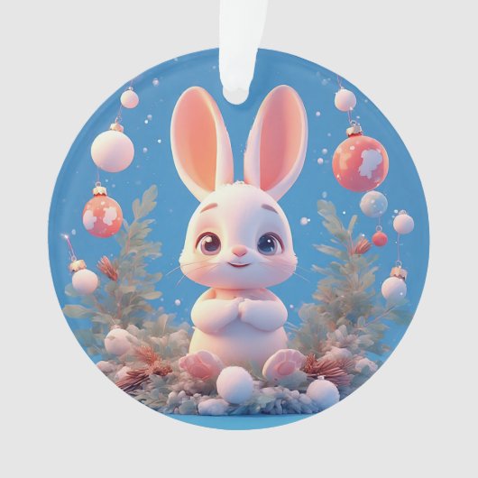 かわいいウサギの姿を飾り付け オーナメント (正面)