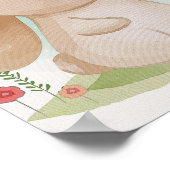 かわいいウサギの子供部屋ポスター 動物のぬりえ 幼児期のプリント ポスター (角)