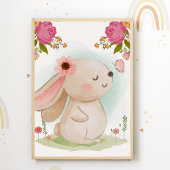 かわいいウサギの子供部屋ポスター 動物の保育園プリント ポスター