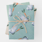 かわいいウサギの巨大なニンジン男女兼用子 ラッピングペーパーシート (インサイチュ)