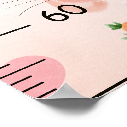 かわいいウサギの成長チャート ポスター (角)