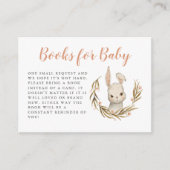 かわいいウサギの森のベイビーシャワーブックリクエスト エンクロージャーカード (正面)