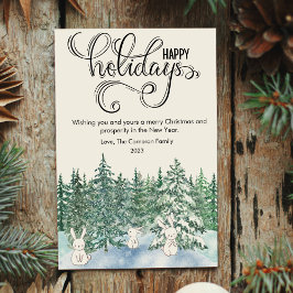 かわいいウサギの森のペットラバー クリスマス フラット