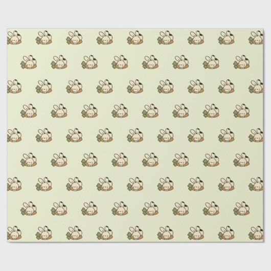 かわいいウサギの模様の包装紙 ラッピングペーパー (フラット)
