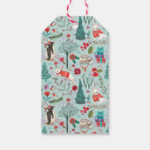 かわいいウサギの温かい願いクリスマスパーソナライズされた ギフトタグ (裏面)