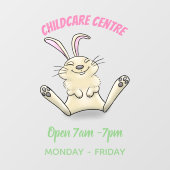 かわいいウサギの漫画イラストレーション ウィンドウサイン (シート)